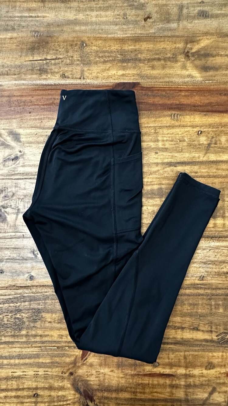Victoria's Secret Leggings Size 8 Black High Rise Pocket Athletic